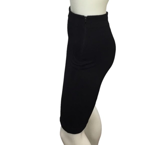 DVF Diane Von Furstenberg Women's Black Pencil Skirt Size 2 - Picture 5 of 10